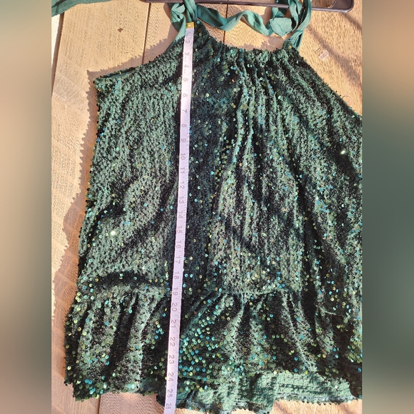 Gorgeous Free People Green Sequin Festive Dress !! - Picture 8 of 11